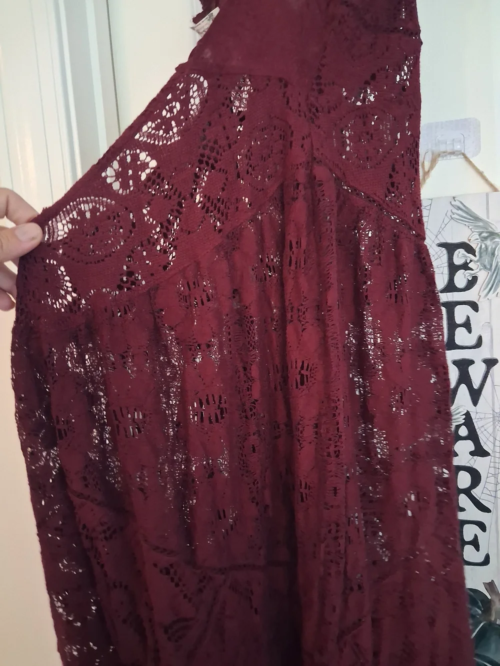 NEW Free People Burgundy Lace Make Me Love You Romper Pantsuit - Picture 12 of 15